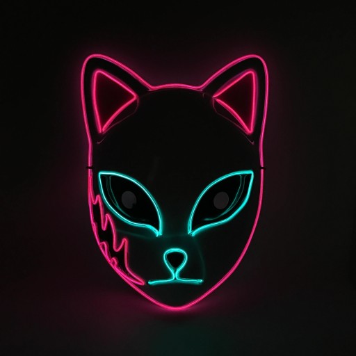 Halloween lysande kattmask