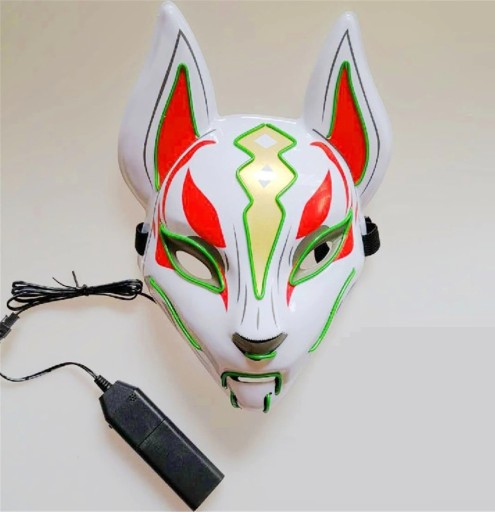 Halloween lysande rävmask