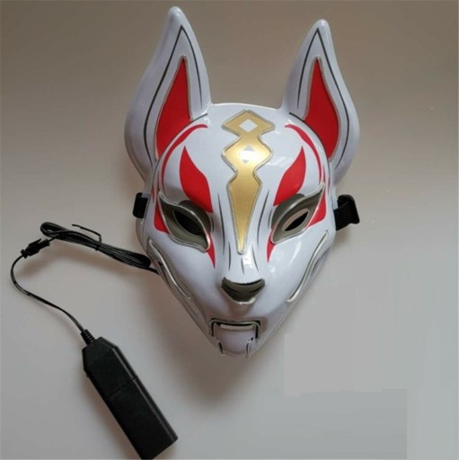 Halloween lysande rävmask