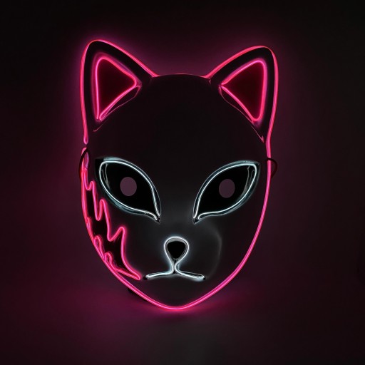 Halloween lysende kattemaske