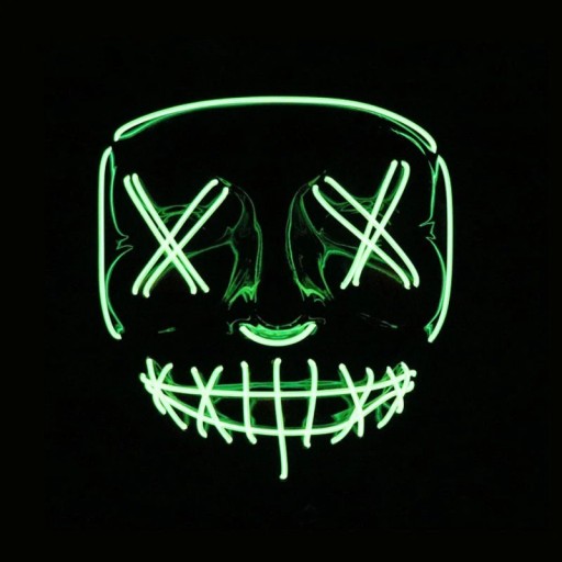 Halloweenowa świecąca maska