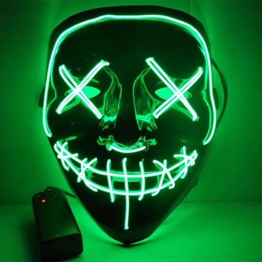 Halloweenska svietiaca maska