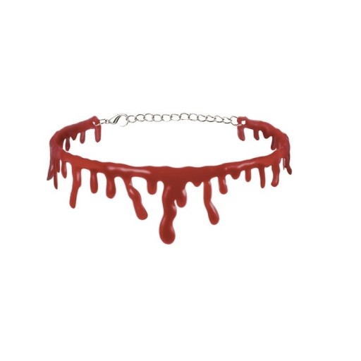 Halloweenský krvavý náhrdelník