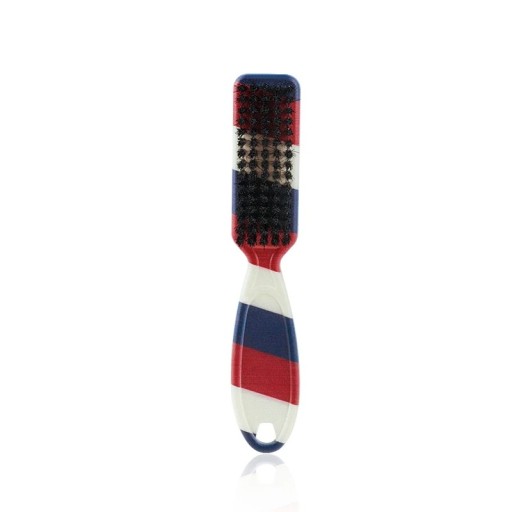 Halsaftørringskam med ergonomisk håndtag Kam med fine nylonbørster Frisørkost til hår og skæg Fadebørste 14,3 x 2,2 cm