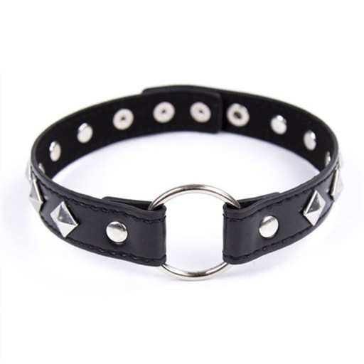 Halsband mit Spikes – schwarz