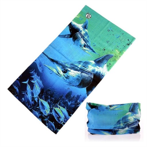 Halsdoek met oceaanprint