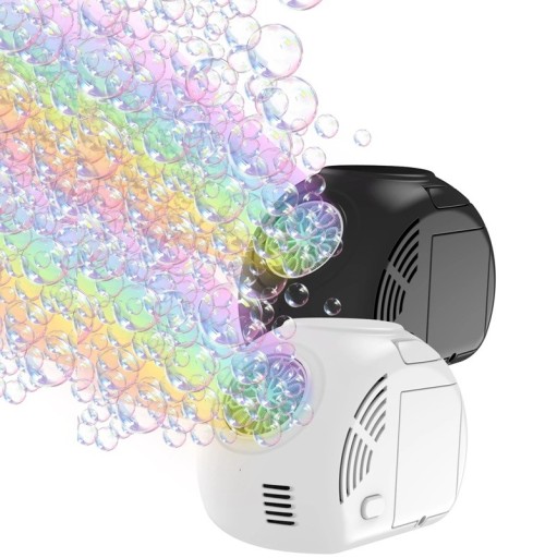 Handhållen elektrisk bubbelmaskin med ljuseffekt 10 öppningar 15,4 x 8,9 x 10,9 cm för 4x AA-batterier För fester, evenemang och utomhusshower