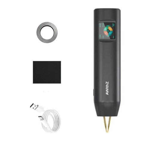 Handheld Spot Welder with USB C Display for 18650 Cells Automatic Triggering Set with Nickel Strip and Sandpaper