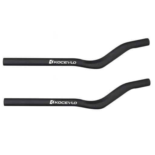 Handlebar Extensions 30° 420 mm Diameter 22.2 mm 1 Pair Black Accessories for Exercise Bike with Grip Length 200 mm