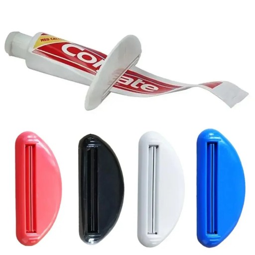 Handmatige tube-uitknijper voor tandpasta en crèmes Plastic squeezer 9,1 × 3,7 cm Badkamer Keuken Kies een kleur: wit zwart blauw rood