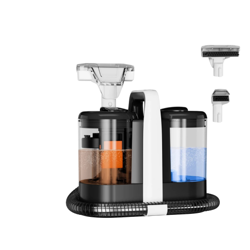 Handstofzuiger voor bekleding en tapijten 750 W 3-in-1 Spuiten Borstel en Zuigen 15000 Pa Draagbare stoelreiniger Tank 1,5 l + 0,85 l 220 V EU stekker