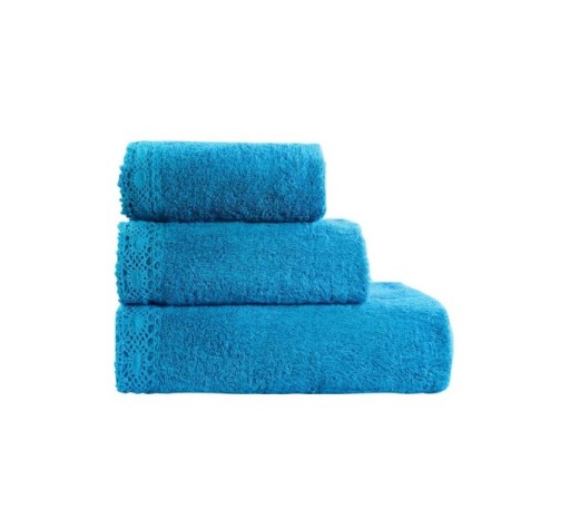Handtuch + Badetuch + Geschirrtuch – blaue Farbe