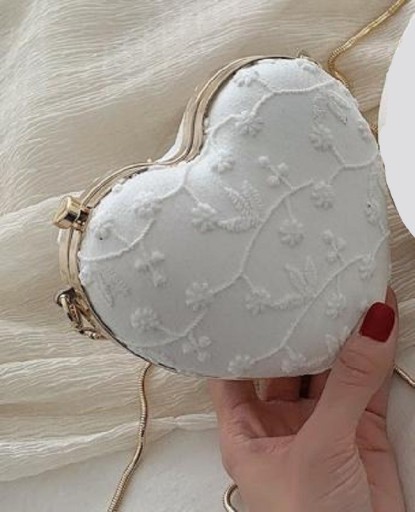 Handväska för kvinnor, hjärta M1648