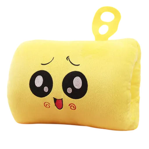 Handwarmer 32 x 21,5 cm Geel met Cartoon Gezicht Zacht Warm Kussen Leuk Design Winter Accessoire Cadeau