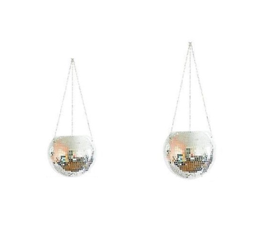 Hängande blomkruka discoboll 2 st