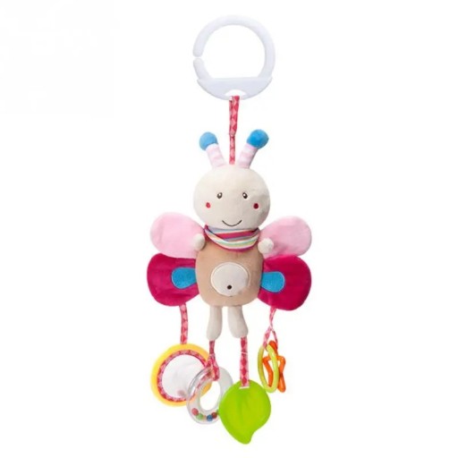 Hangend speelgoed voor baby&#39;s Bij met bijtringen, rammelaars en een ophangclip voor aan de kinderwagen of wieg