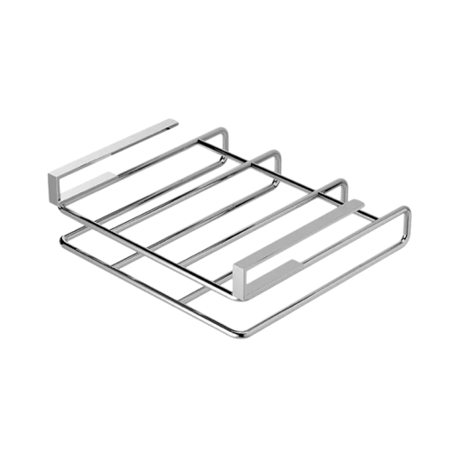 Hangende houder voor snijplanken met opbergruimte 26,8 × 25,8 × 8,3 cm van roestvrij staal 304 zilver voor de keuken