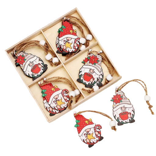 Hangende kerst elf decoratie 12 stuks