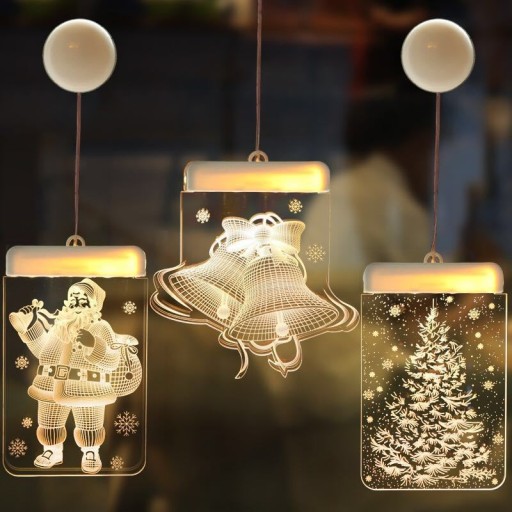 Hangende kerstversiering, verlicht