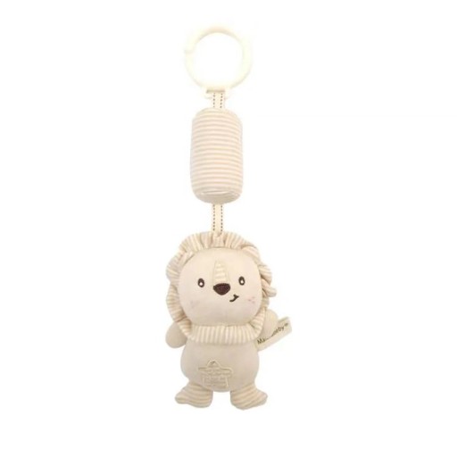 Hanging Rattle for Babies 33 x 10 cm Lion with Hanging Loop Soft Plush Toy for Pram and Cot Gentle Rattling for Sensory Development