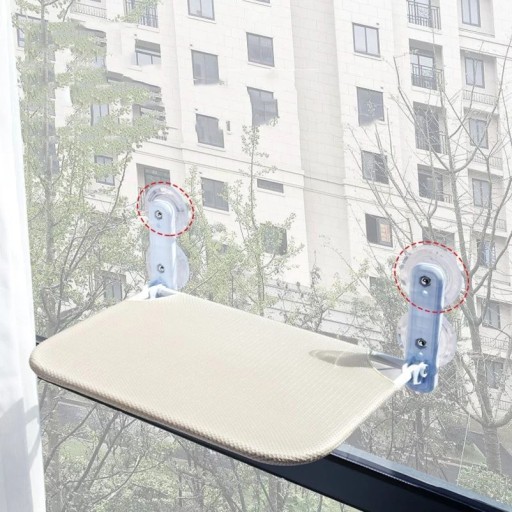 Hanging Shelf with Suction Cups for Pets Dimensions 45 x 30 x 17.5 cm