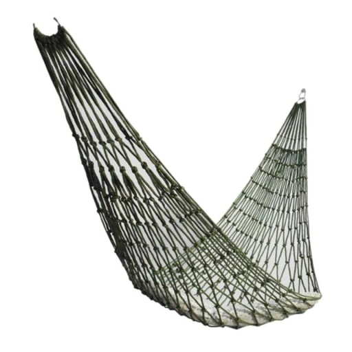 Hangmat met brede canvas hangmat, 260x80 cm, draagbare hangende schommel voor buiten, voor kamperen en tuin, sterke stoffen schommel voor vrije tijd