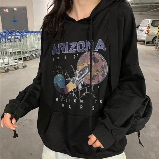 Hanorac negru pentru femei Arizona