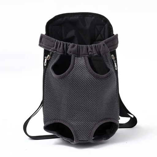 Harnas voor katten en kleine honden tot 2,5 kg met ademend gaas en interne karabijnhaak, maat S, 28 x 18 cm, zwart, voor reizen