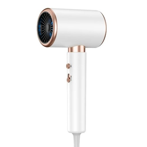 Hårtørrer med højhastighedsturbine 29 x 12,4 x 7,5 cm Støjsvag hårtørrer med blåt lys Hårtørrer med justerbar hastighed og temperatur 220 V 2400 W