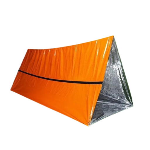 Hätämajoitus kahdelle hengelle 240 x 150 cm Mylar-bivouac-teltta vedenpitävä putkimajoitus SOS erämaaleirintäselviytymiseen