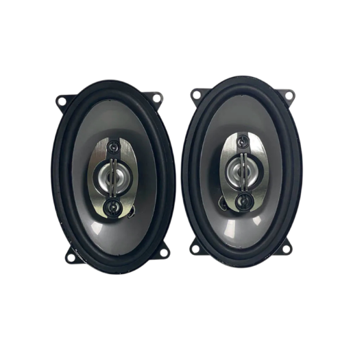 Haut-parleurs coaxiaux 2 pcs pour voiture 900 W 4 voies ovales 4 x 6 pouces 10,2 x 15,2 cm Hi-Fi noirs PERTORS QP-4603 pour audio de porte de voiture
