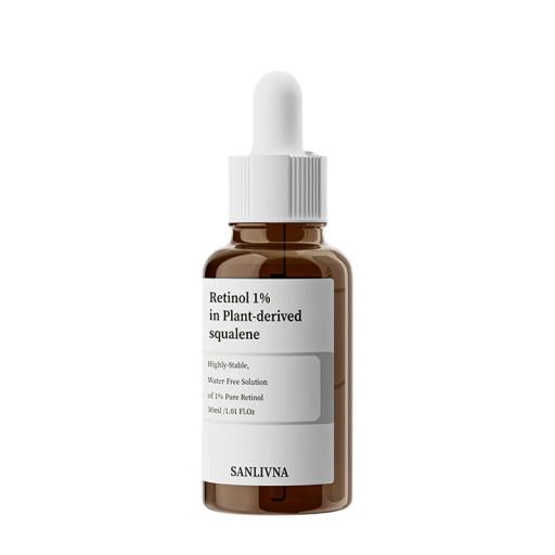 Hautserum mit 1 % Retinol in Squalen 30 ml Peelendes Gesichtsserum Anti-Falten Hauterneuerung Nachtpflege Tiefenpflege