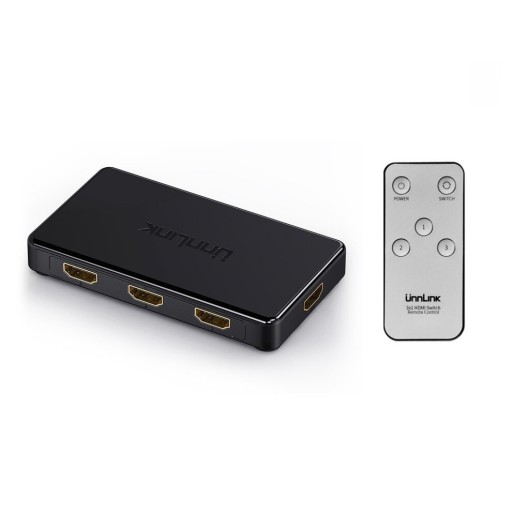 HDMI 2.0 switch 3: 1 s IR diaľkovým ovládaním