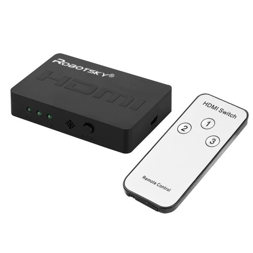 HDMI-switch 3:1 med fjernbetjening A3001