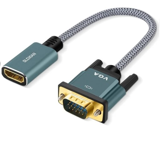 HDMI til VGA-adapter 15 cm konverter digital til analog signaladapter til skærm projektor bærbar pc fuld HD plug &amp; play