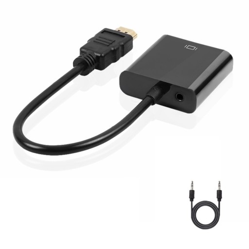 HDMI til VGA-adapter med lydudgang