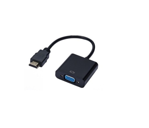 HDMI - VGA adapter audio és tápkábellel