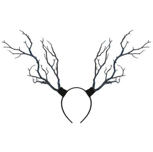 Headband with Long Antlers Universal Size Fantasy Headband Costume Hair Accessory for Cosplay Halloween Festival Party Photography