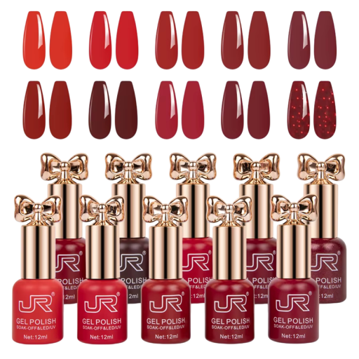 Heimset mit Gel-Nagellacken 10×12 ml UV LED Farbkollektion für DIY-Maniküre und kreatives Nail Art