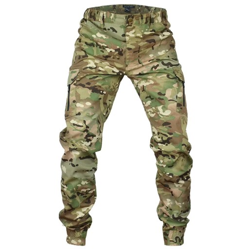 Hellgrüne Camouflage-Taktik-Cargohose für Herren, Arbeitshose für draußen, Wanderhose mit Taschen, bequeme, strapazierfähige Hose