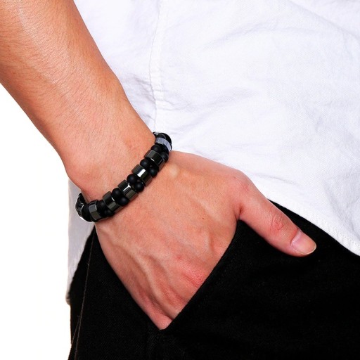 Hematiet armband voor heren