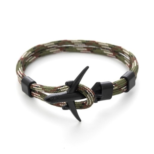 Heren armband met vliegtuigje
