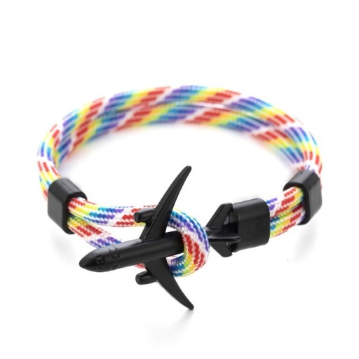 Heren armband met vliegtuigje