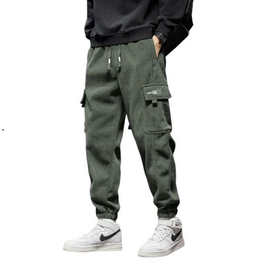 Heren casual stretchbroek met elastische tailleband Rechte snit Steekzakken aan de zijkant Met trekkoord Comfortabele vrijetijdsbroek