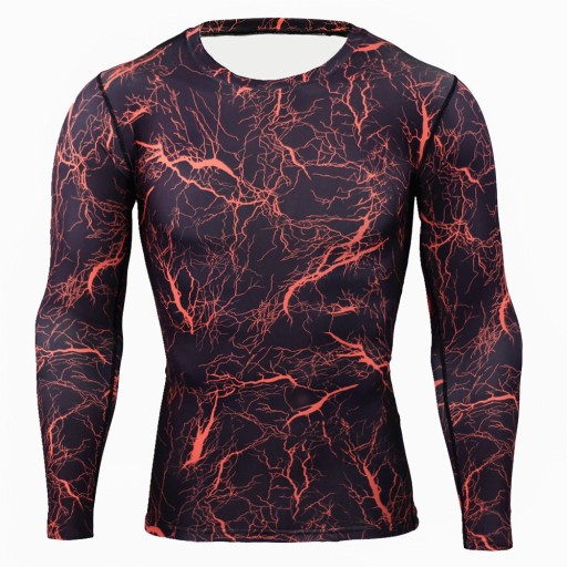 Heren compressie t-shirt Galaxy met lange mouwen J1471