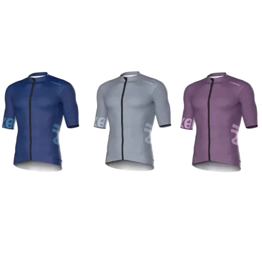 Heren fietssportshirt met korte mouwen en rits met 3 achterzakken voor fietsen, sport en buitenactiviteiten