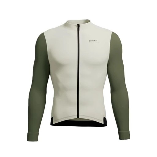 Heren fietssportshirt met lange mouwen en rits voor koudere weersomstandigheden voor fietsen, sport en buitenactiviteiten