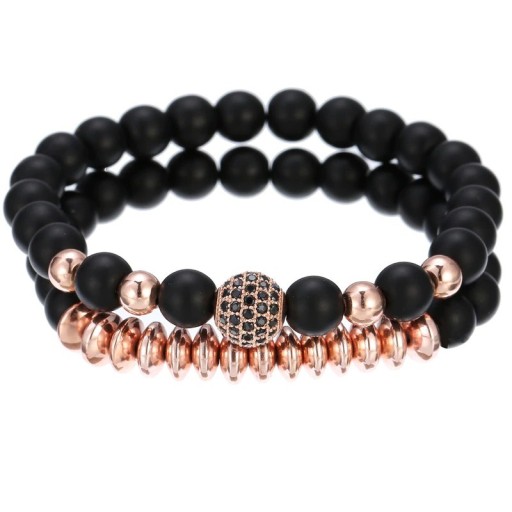 Heren kralenarmband 2 stuks H514