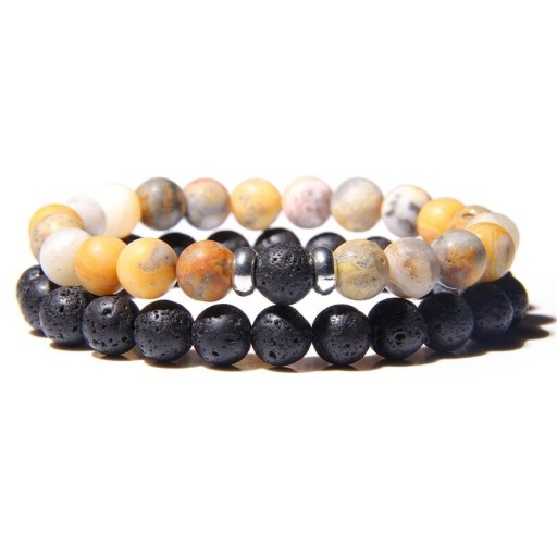 Heren kralenarmband 2 stuks H593