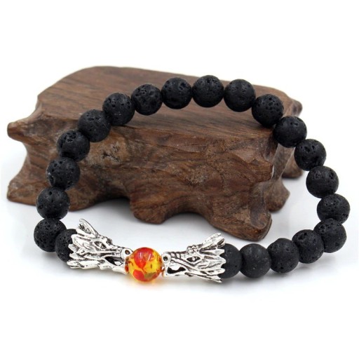 Heren kralenarmband met draken